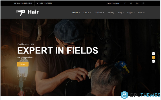 Hair – Barber HTML5 Template