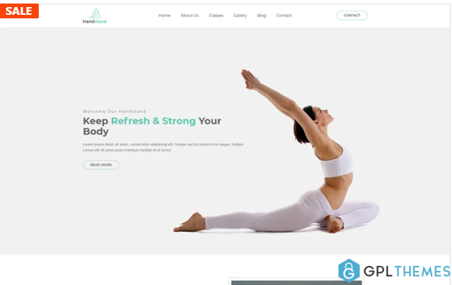 Handstand – Gym & Fitness Website Template