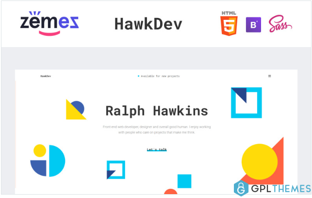 HawkDev – Web Developer Portfolio Website Template