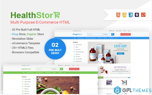 Health Shop – Multi Purpose eCommerce Website Template