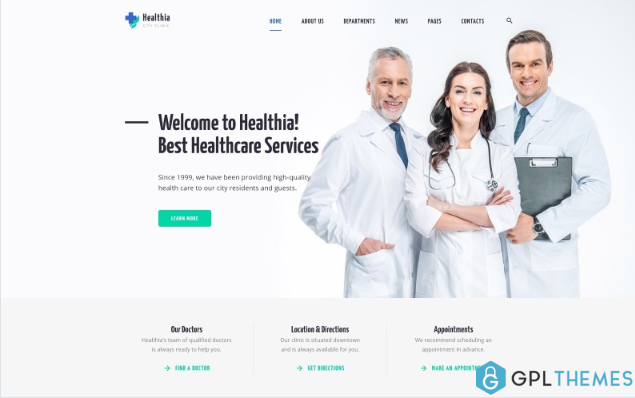 Healthia – Medical & Healthcare Clean Multipage HTML Website Template