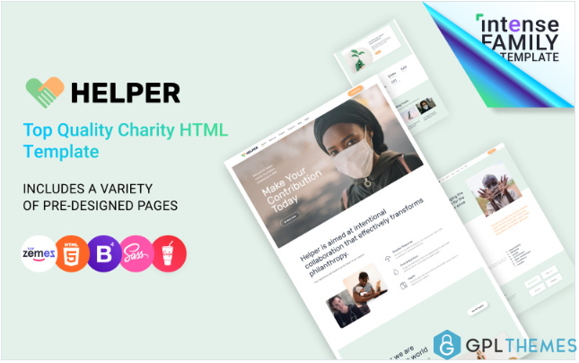 Helper – Charity Organisation Website Template
