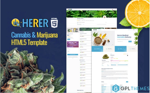 Herrer – Medical Marijuana Website Template