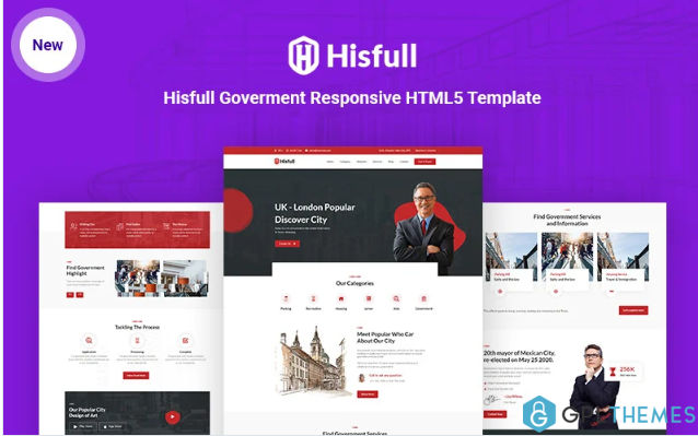 Hisfull – Municipal and Government Responsive HTML5 Website Template