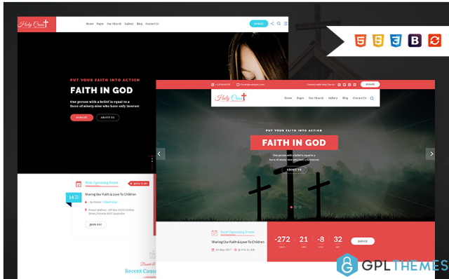 Holy Cross – Charity & Church Bootstrap HTML Website Template