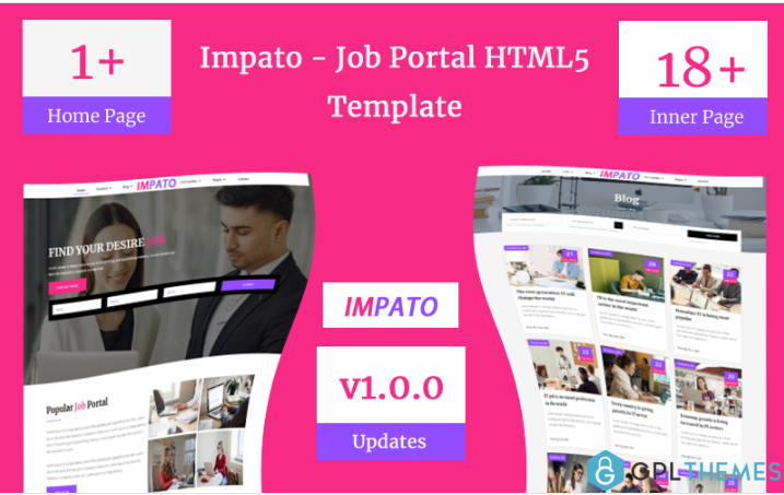 Impato- Job Portal Html5 Teamplate Website Template