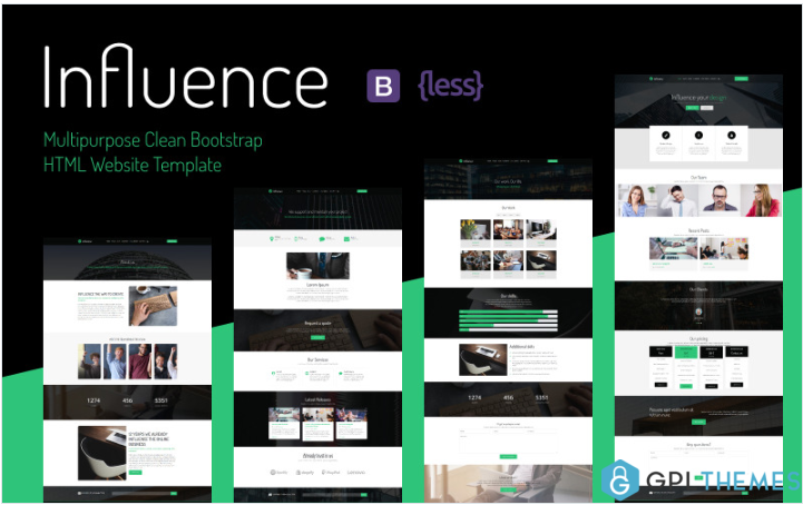 Influence – Multipurpose Clean Bootstrap HTML Website Template