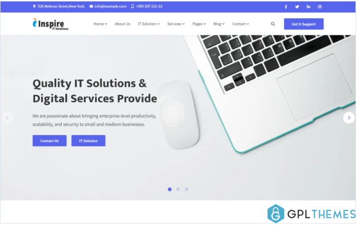 Inspire – IT Solution For Your Business Website Template