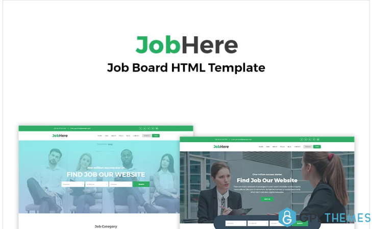 JobHere – Job Board Website Template