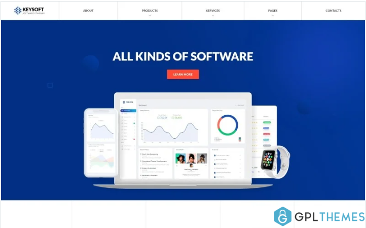 Keysoft – Software Company Creative Multipage HTML Website Template