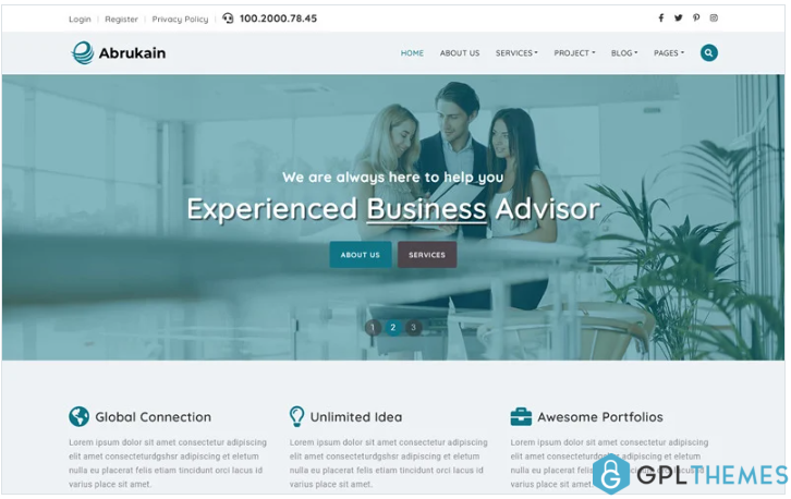 Abrukain – Business Advisor HTML5 Template