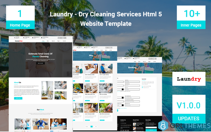 Laundry – Dry Cleaning Services Html 5 Website Template