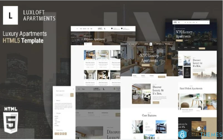 Luxloft – Modern Apartment HTML 5 Website Template
