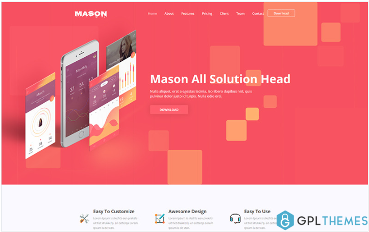 Mason – App Website Template