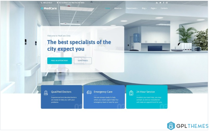 MedCare – Healthcare Clinic Website Template