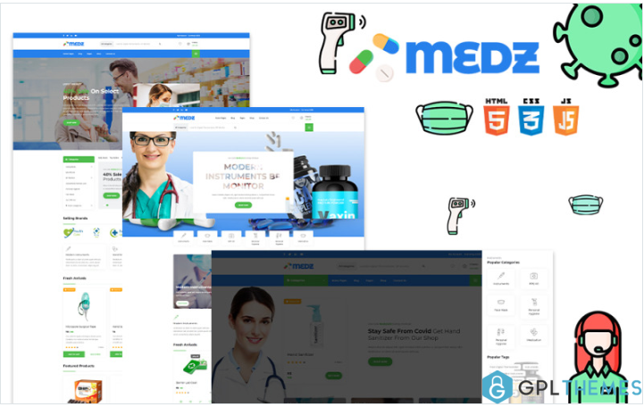 Medz – Medical Equipment & Accesories HTML Website Template