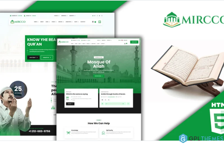 Mircco Muslim Mosque HTML5 Website Template