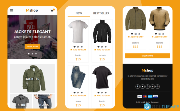 Mshop – eCommerce Mobile Website Template