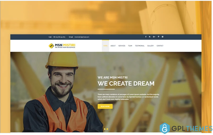 Msn Mistiri – Construction Website Template