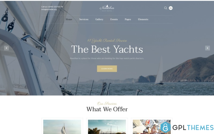 Nautilus – Yachting Multipage HTML Website Template