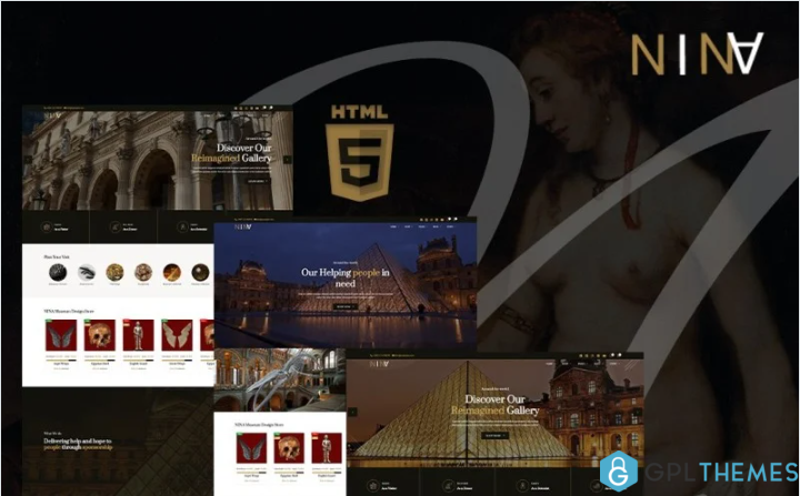Nina | Art Gallery, Museum & Exhibition HTML5 Website Template