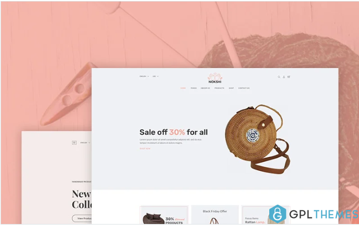 Nokshi – Handmade Crafts eCommerce Website Template