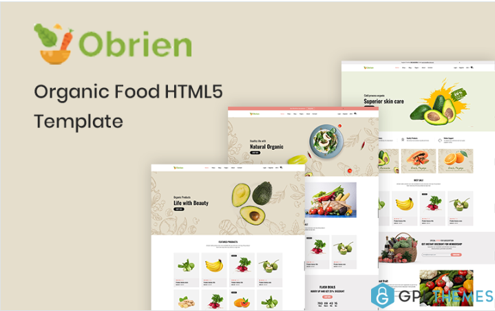 Obrien – Organic Food HTML5 Website Template