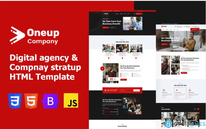 Oneup Company – Digital Agency Html Website Template