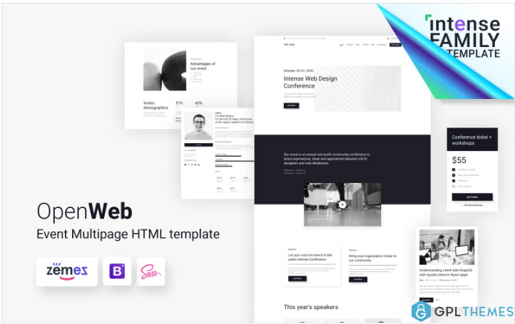 OpenWeb – Simple Conference Website Template