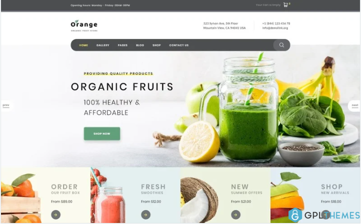 Orange – Organic Fruit Farm Website Template