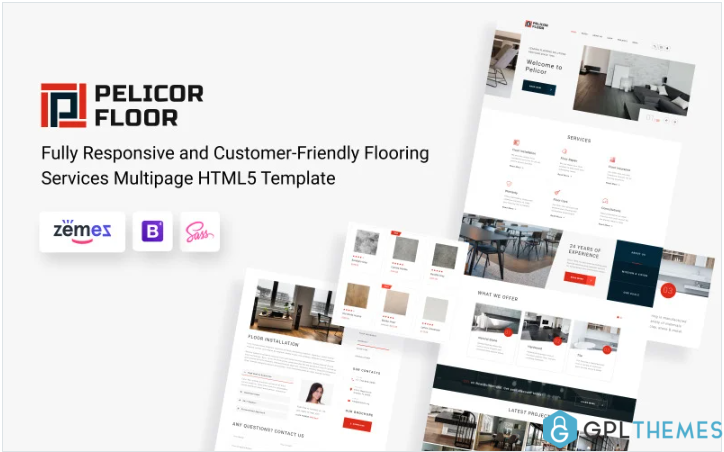Pelicor Floor – Flooring Company Multipage HTML5 Website Template