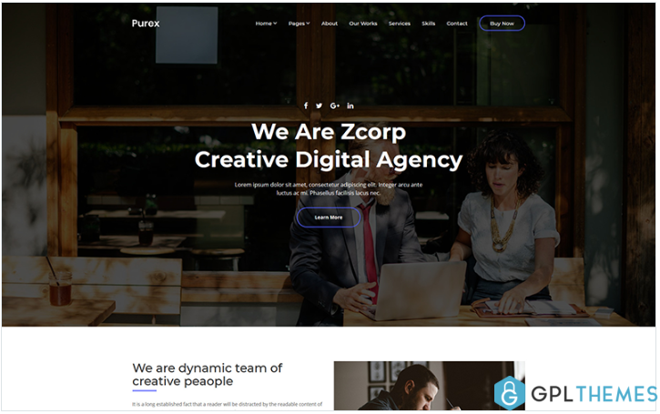 Purex – Creative Agency Website Template