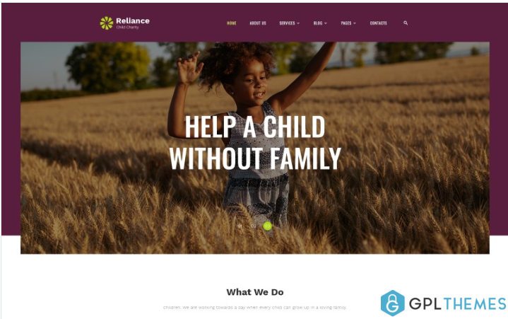 Reliance – Kids Charity Multipage Modern HTML Website Template