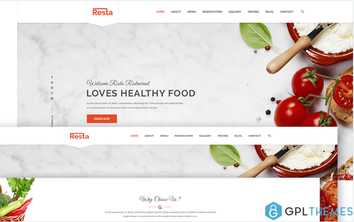 Resta – Responsive Restaurant Website Template