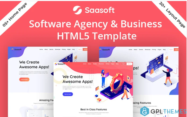 Saasoft Software Agency & Digital Marketing Website Template