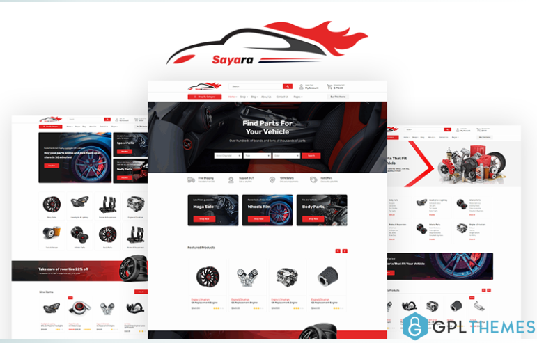 Sayara – Auto Parts Store Website Template