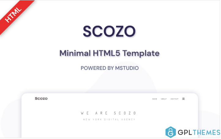 Scozo – Minimal HTML5 Website Template