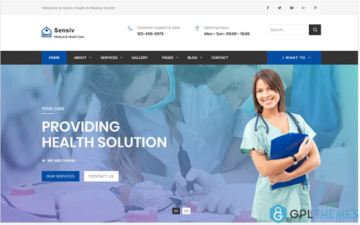 Sensiv – Responsive Health And Medical Website Template
