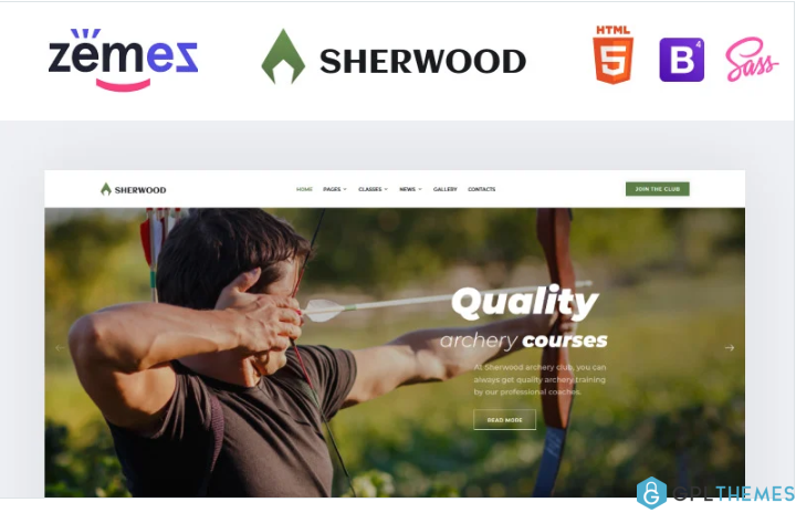 Sherwood – Archery Multipage Clean HTML Website Template