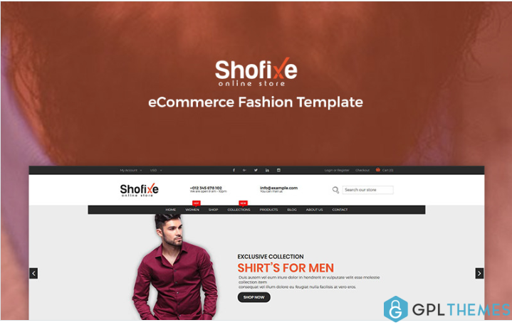 Shofixe – eCommerce Fashion Website Template