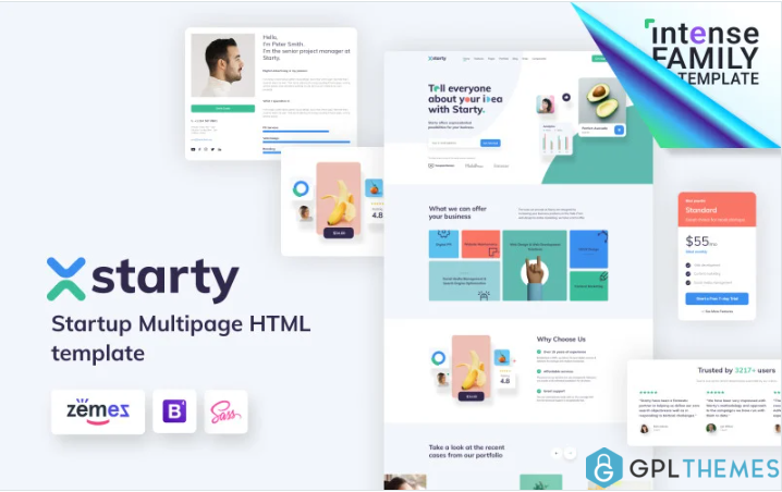 Starty – IT Startup Company Website Template