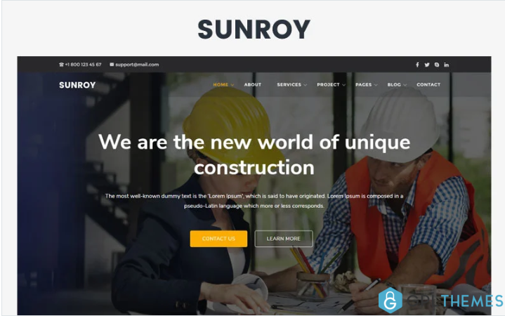 Sunroy – Architecture, Construction Website Template