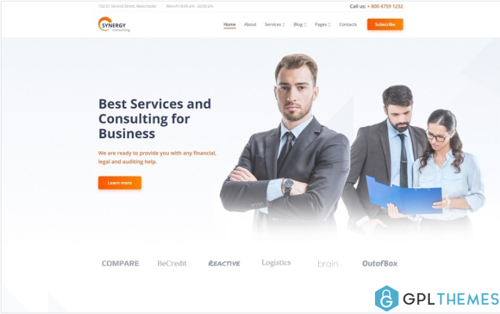 Synergy – Consulting Agency Multipage HTML Website Template