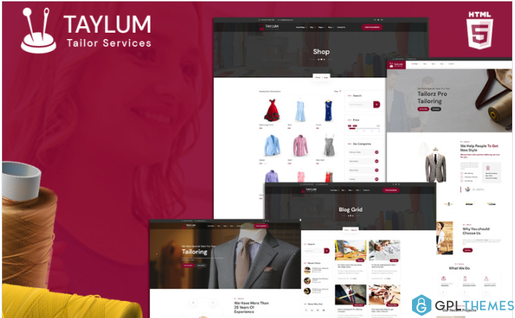 Taylum stylish custom clothing tailor Website Template