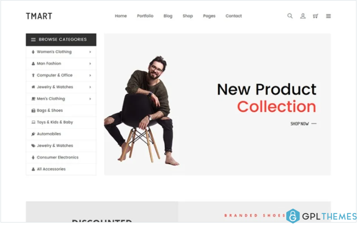 Tmart – Minimal eCommerce Website Template