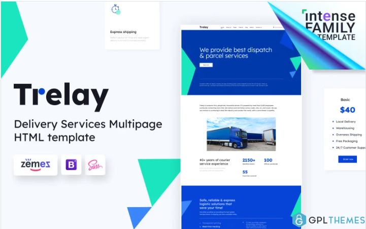 Trelay – Online Shipping Company Website Template