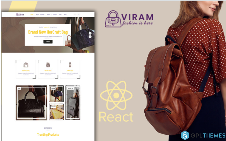 Viram – Bag Shop React Website Template