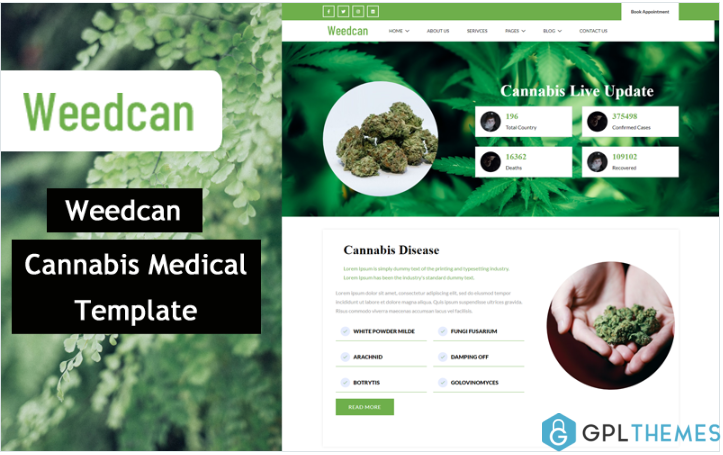 Weedcan – Cannabis Medical html 5 Website Template
