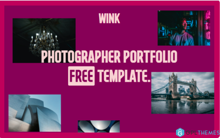 WINK – Photographer Portfolio Multipurpose Free Website Template
