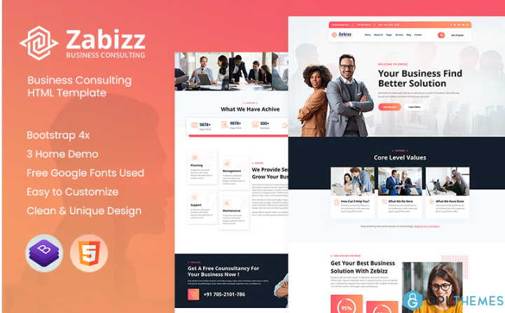 Zabizz – Business Consulting Website Template
